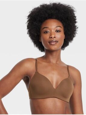 2/$12🌼 Auden Wireless Lightly Lined/Padded Coffee Brown Bra